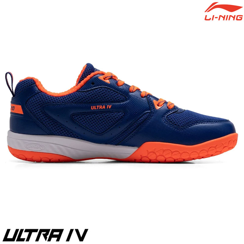 Badminton Shoes LINING TRAINING LiNing Badminton Shoes ULTRA IV BLUE/ORANGE (AYTS0794
