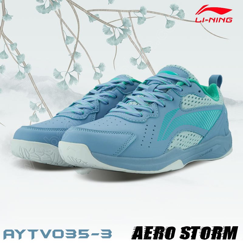 Li-Ning AERO STORM Badminton Shoes Light Blue (AYTV035-3)