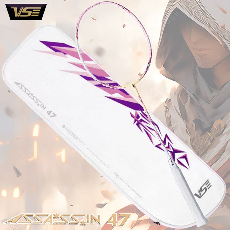 VS ASSASSIN 47 Badminton Racket Gold Free! String + Grip (ASSASSIN47G)
