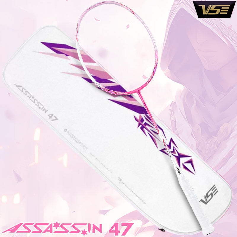 VS ASSASSIN 47 Badminton Racket Pink Free! String + Grip (ASSASSIN47P)