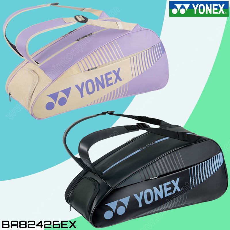 YONEX 82426EX ACTIVE RACQUET BAG (6PCS) LILAC/BLACK (BA82426EX)