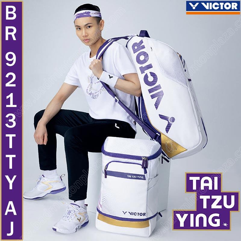 VICTOR BR9213TTY TAI TZU YING 12 Pcs Racket Bag White/Purple  (BR9213TTY-AJ)