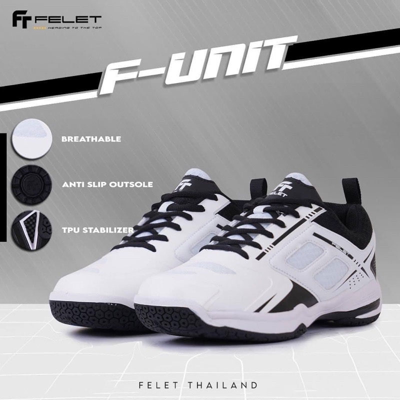 FELET F-UNIT Badminton Shoes White (F-UNIT-W)