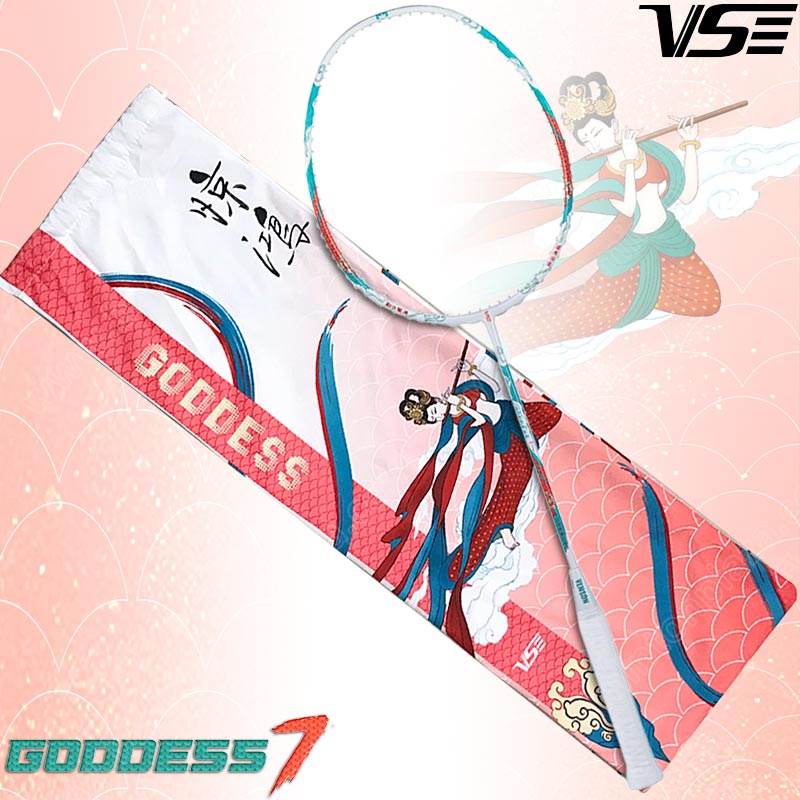 VS Badminton Racket GODDESS Jin Hong 7 Super Light Free! String+Grip (GODDESS-7)