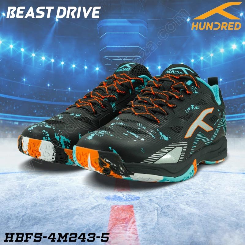 HUNDRED BEAST DRIVE Badminton Shoes Black (HBFS-4M243-5)