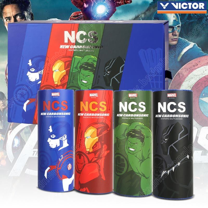 ลูกแบดมินตันขนสังเคราะห์ วิคเตอร์ CARBON SONIC AVENGERS 4 หลอด  (NCS_AVENGERS)