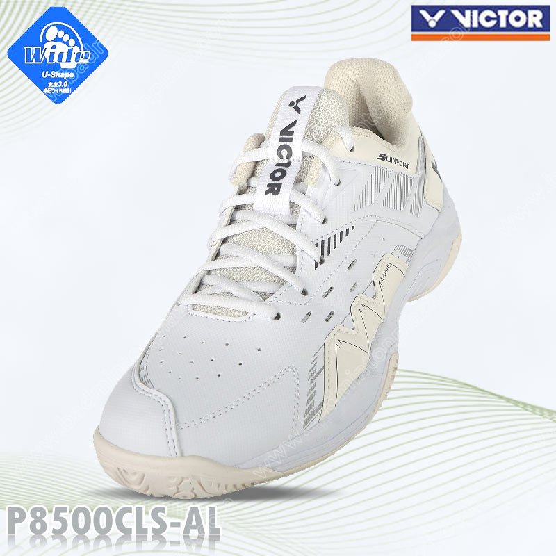 Victor P8500CLS Badminton Shoes WIDE White/Cream (