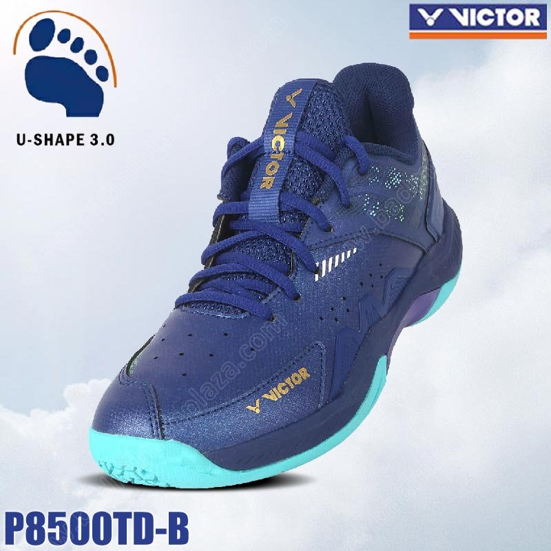 รองเท้าแบดมินตัน วิคเตอร์ P8500TD หน้ากว้าง สีน้ำเงิน (P8500TD-B)