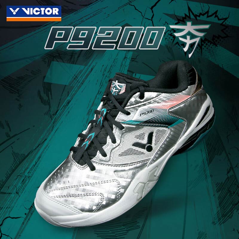 Victor P9200 HANG Professional Badminton Shoes Silver (P9200HANG-S)