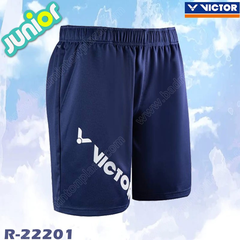 กางเกงกีฬาขาสั้นวิคเตอร์ รุ่น R-20201 สำหรับเด็ก สีน้ำเงิน (R-22201B)