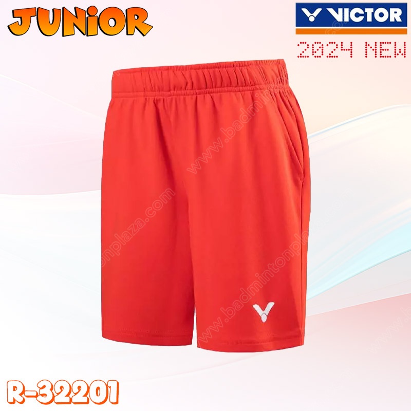 VICTOR R-32201 Junior Sports Shorts Red (R-32201D)