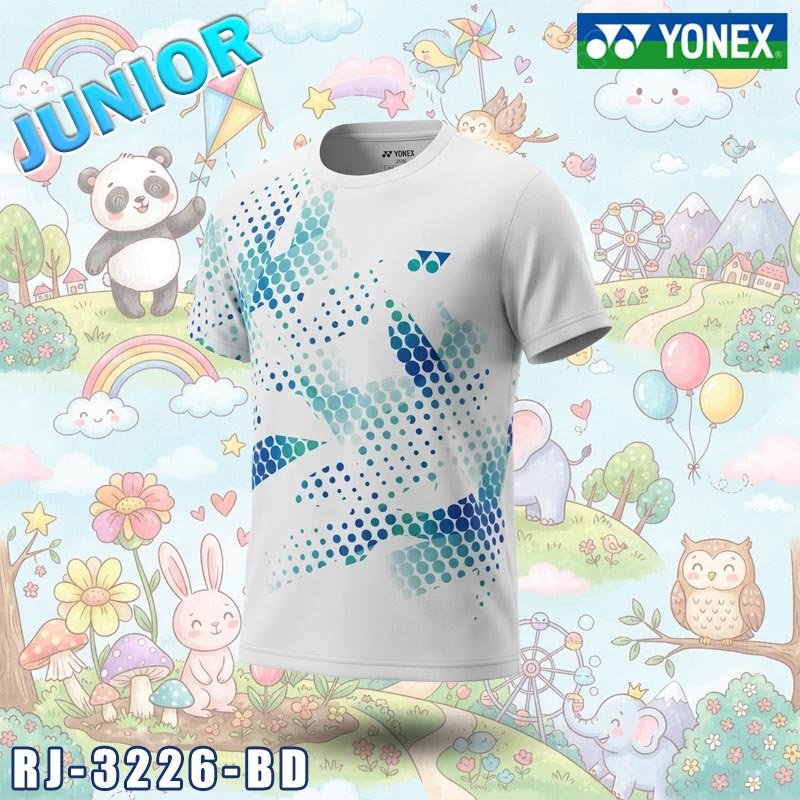 Yonex 3226 RW3 Kids Round Neck Tees White (RJ-Q017-3226-RW3-WT)