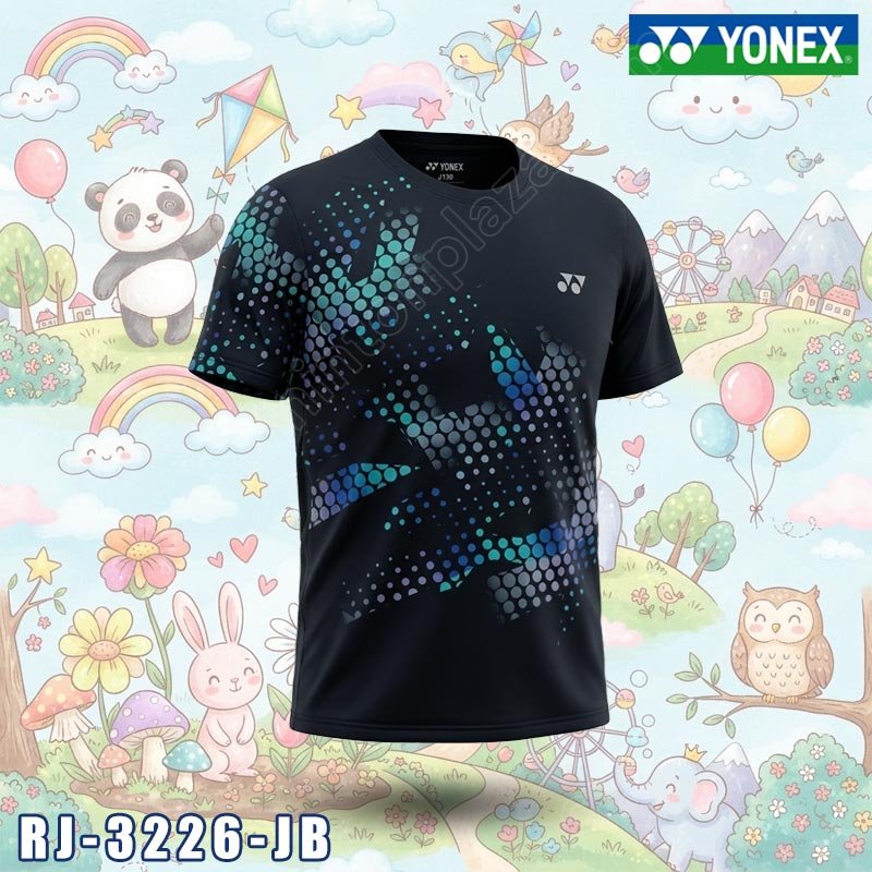 Yonex 3226 RW3 Kids Round Neck Tees Jet Black (RJ-Q017-3226-RW3-JB)