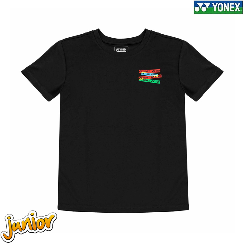 Yonex 1897 Kids Round Neck Tees JET BLACK (RJ-S092