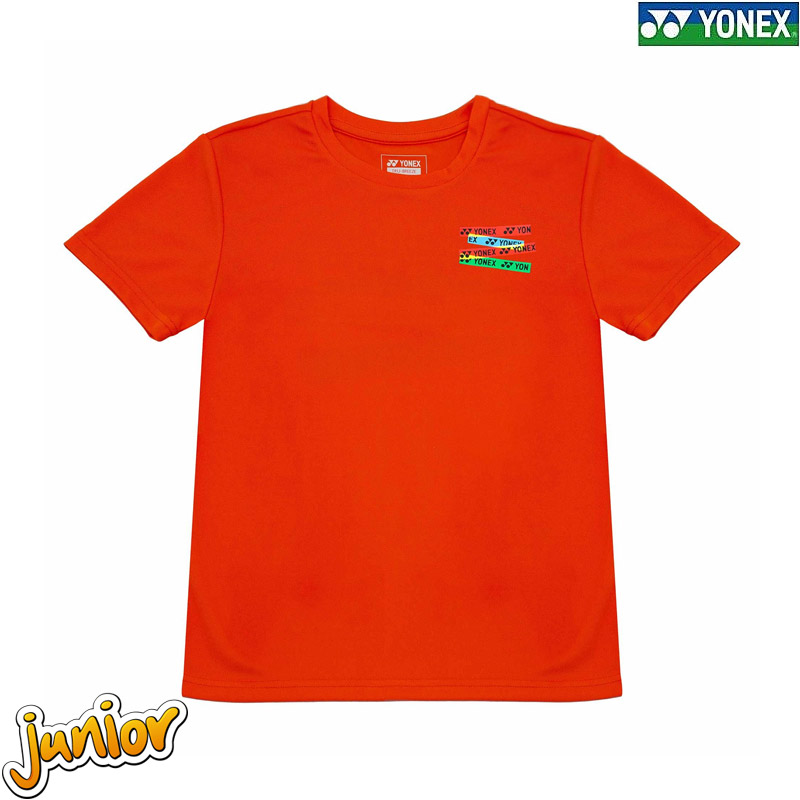 Yonex 1897 Kids Round Neck Tees VERMILLION ORANGE