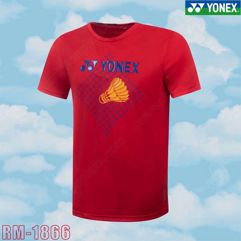 Yonex 1866 Special Logo Training Tees HIGH RISK RED (RM-1866-HR)