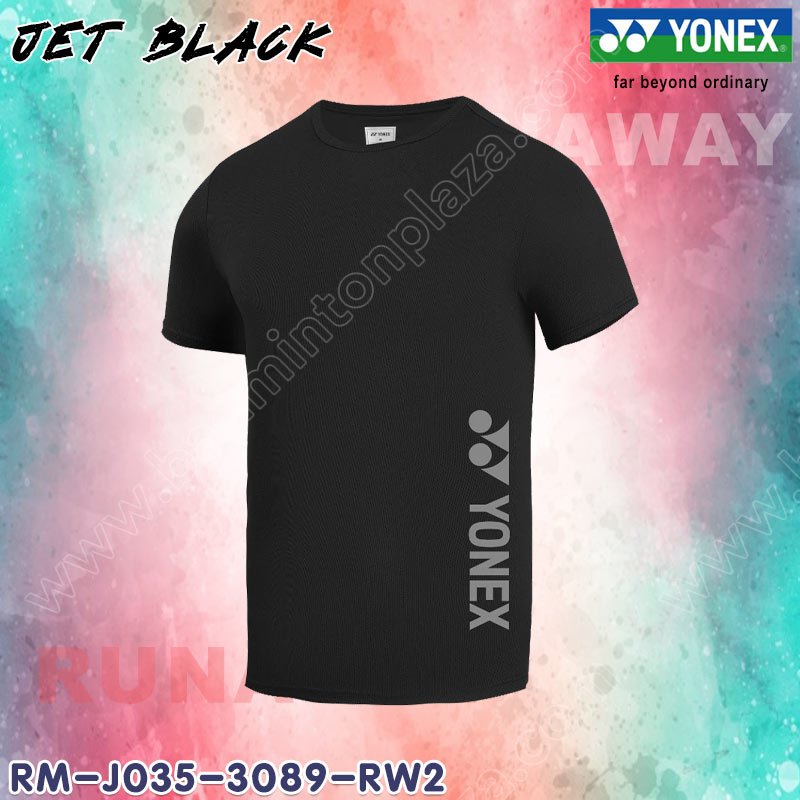 Yonex J035-3089 Runaway 2 Men's Training Round Neck Tee Jet Black (J035-3089-RW2-JB)