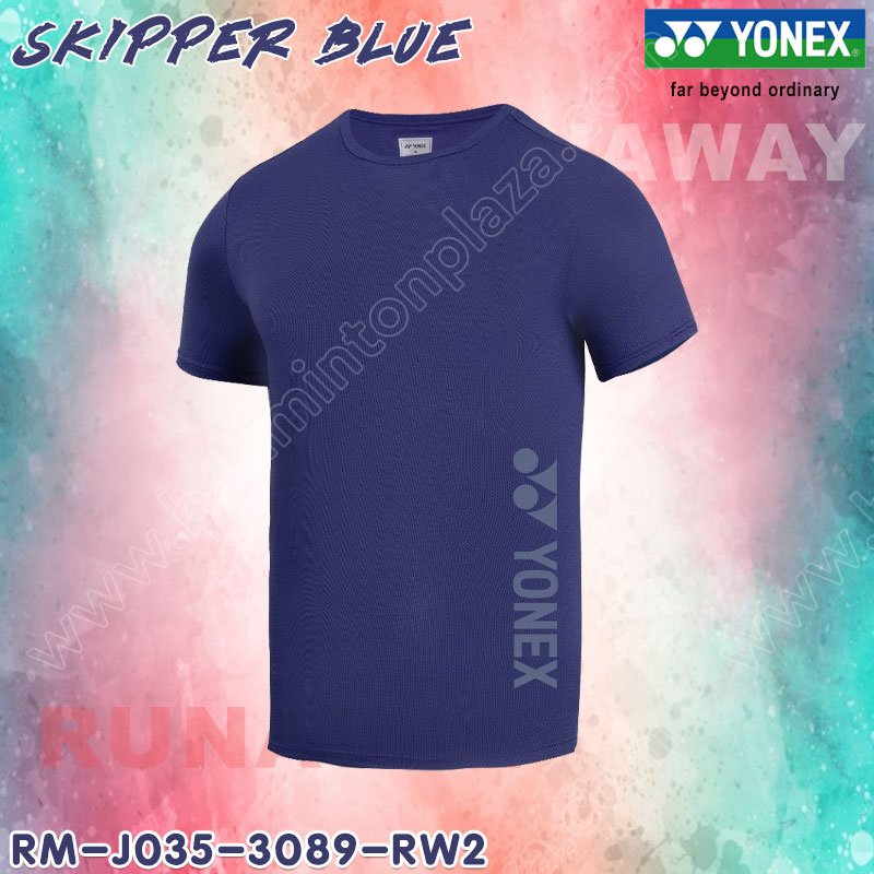 Yonex J035-3089 Runaway 2 Men's Training Round Neck Tee Skipper Blue (J035-3089-RW2-SB)