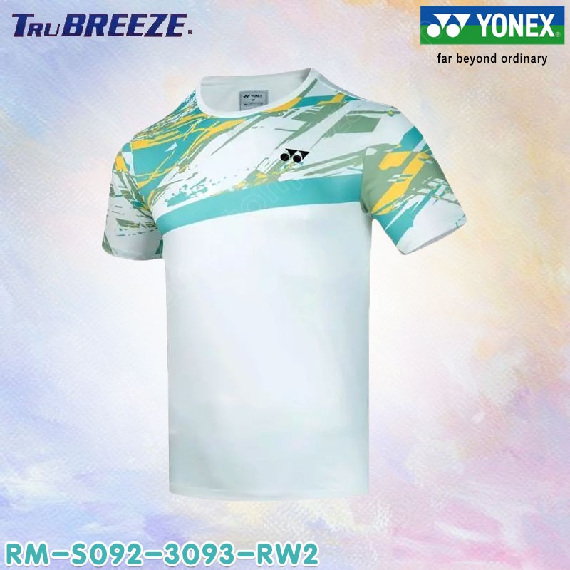 Yonex 3093 Runaway 2 Men's Round Nect Tee White (S092-3093-RW2-WT)