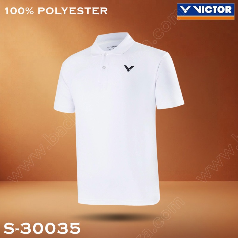 VICTOR S-30035 Collared T-Shirt White (S-30035A)