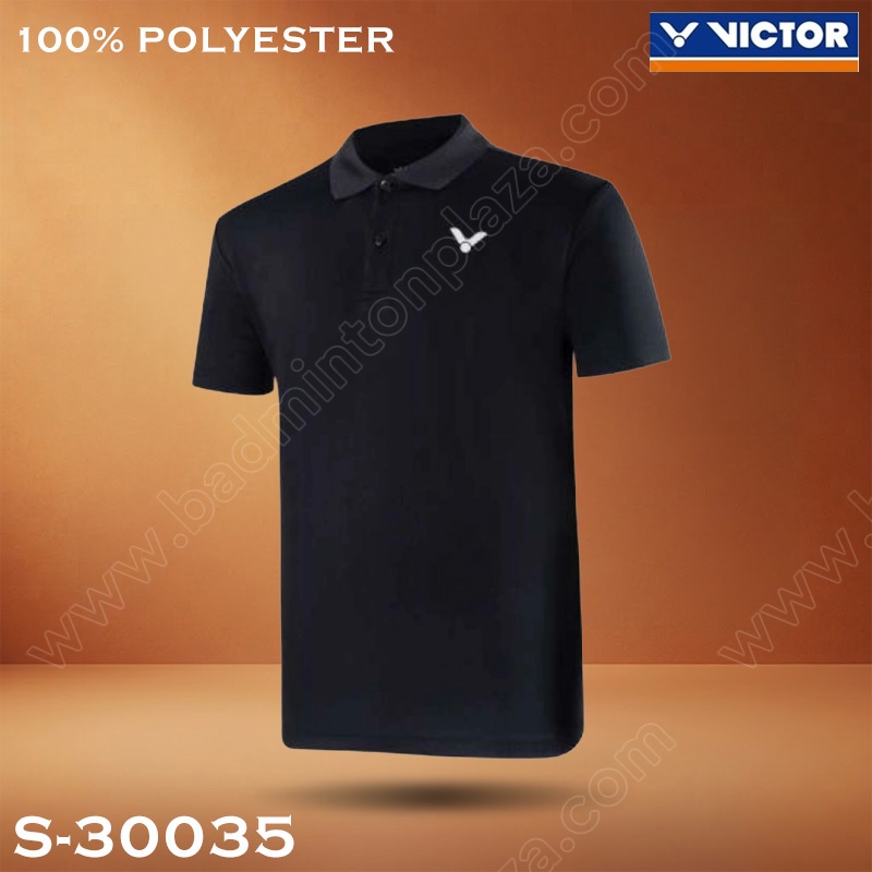 VICTOR S-30035 Collared T-Shirt Black (S-30035C)