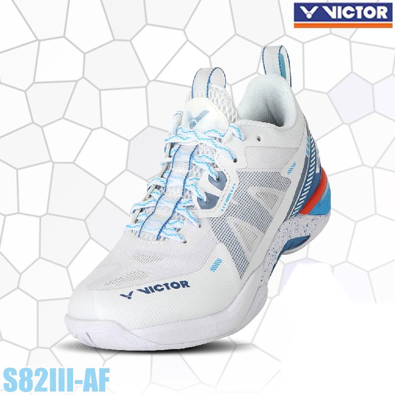 Victor S82III Professional Badminton Shoes White/Blue (S82III-AF)
