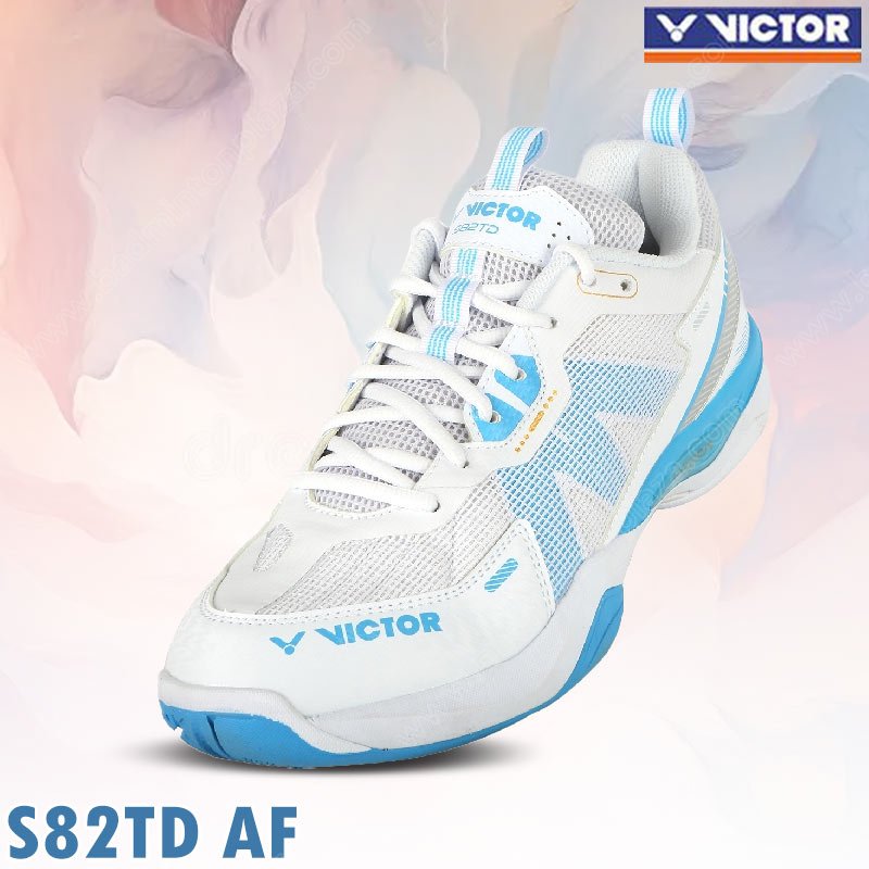 รองเท้าแบดมินตัน วิคเตอร์ S82TD สีขาว/ฟ้า (S82TD-A