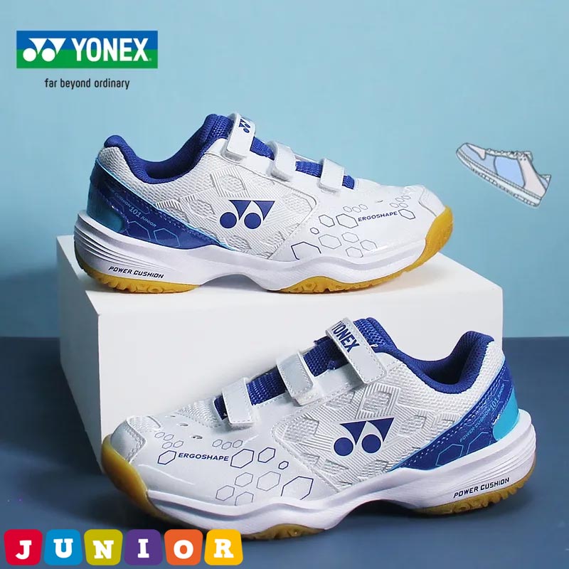 YONEX CUSHION 101 Junior Badminton Shoes White/Blu