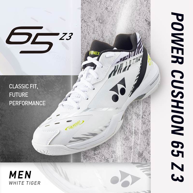 รองเท้าแบดมินตันโยเน็กซ์ POWER CUSHION 65 Z 3 สีขาว (SHB65Z3KME-WTG)