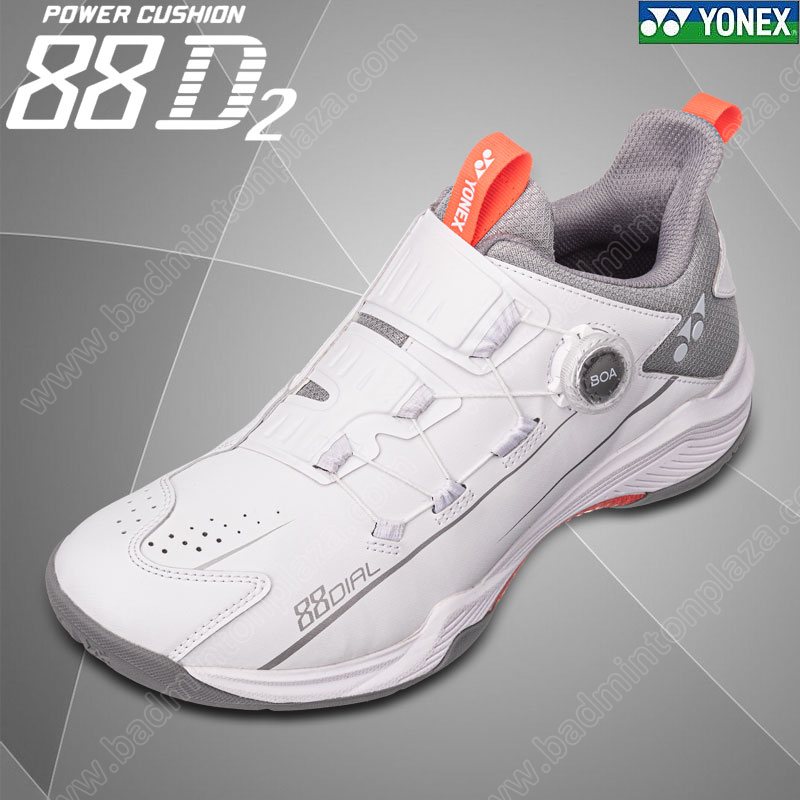 รองเท้าแบดมินตันโยเน็กซ์ POWER CUSHION 88 DIAL 2 หน้ากว้าง สีขาว (SHB88D2WEX-MATW)