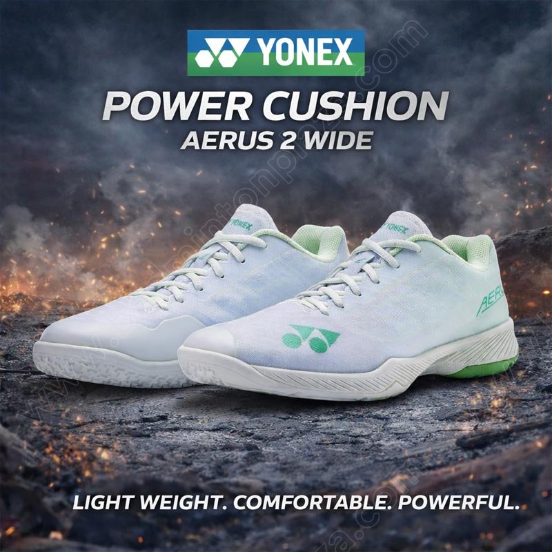 YONEX POWER CUSHION AERUS Z2 WIDE White/Green (SHBAZ2WEX-136)