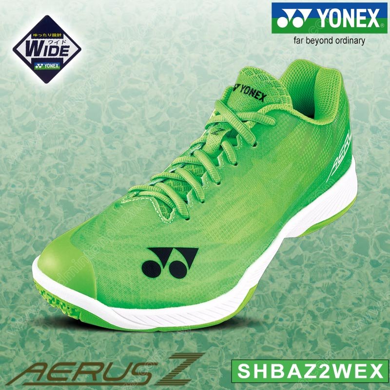 รองเท้าแบดมินตันโยเน็กซ์ POWER CUSHION AERUS Z2 หน้ากว้าง สีเขียว (SHBAZ2WEX-359)