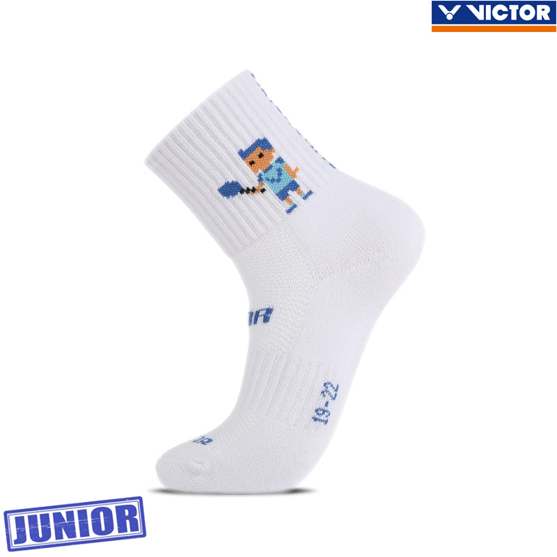 Victor SK057 Junior Sports Socks White (SK057-A)