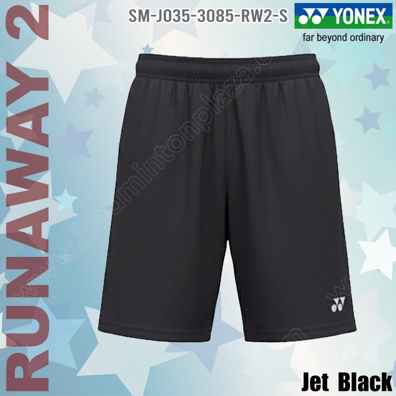 Yonex 3085 RUNAWAY 2 Men's Sports Shorts Jet Black (3085-RW2-JB)