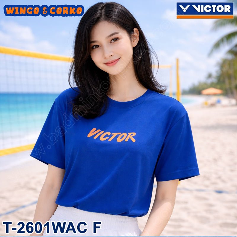VICTOR Wingo & Corko Collection Knitted T-Shirt Blue (T-2601WAC-F)