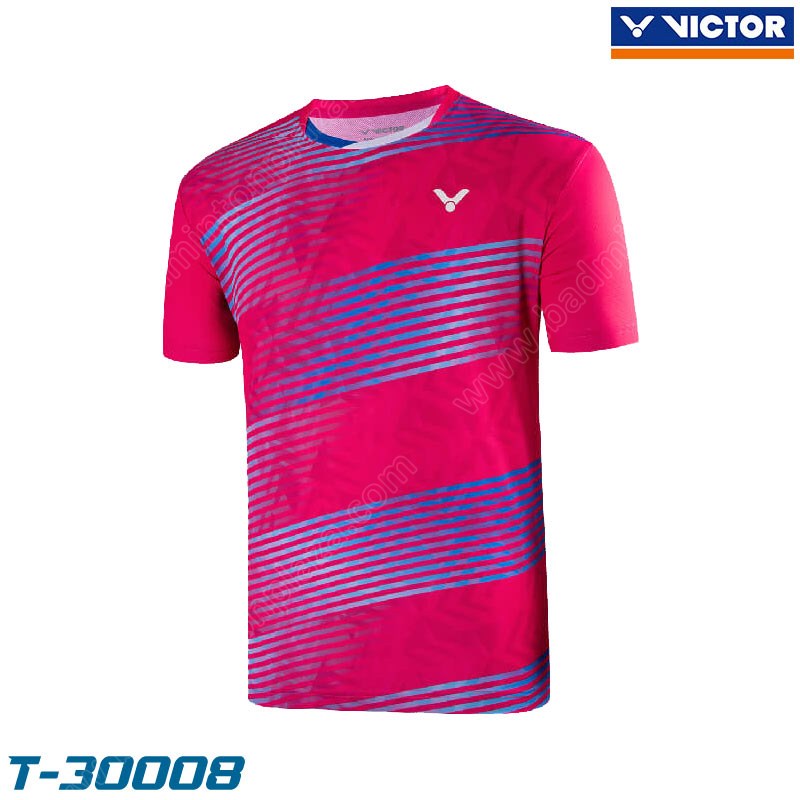 เสื้อยืดกีฬาคอกลม วิคเตอร์ T-30008 Games Series Rose Red (T-30008Q)