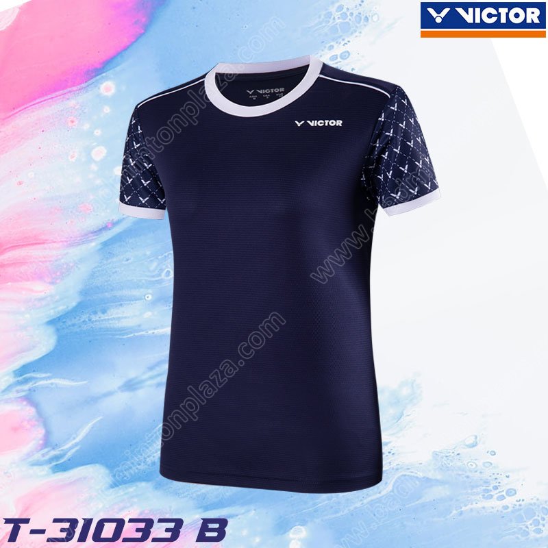 VICTOR T-31033 Women's Training Knitted T-Shirt Century Blue (T-31033B)