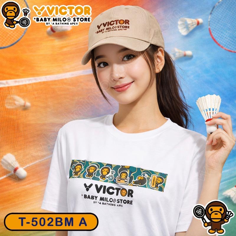 VICTOR x BABY MILO STORE&reg; Knitted T-Shirt White (T-502BM-A)