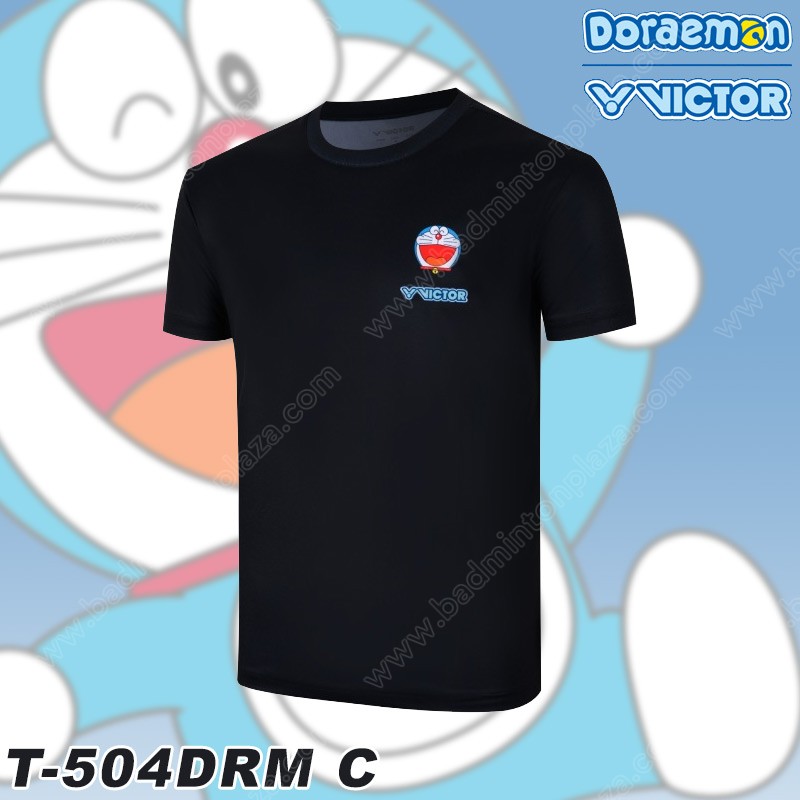 VICTOR Doraemon T-Shirt T-504DRM Black (T-504DRM-C