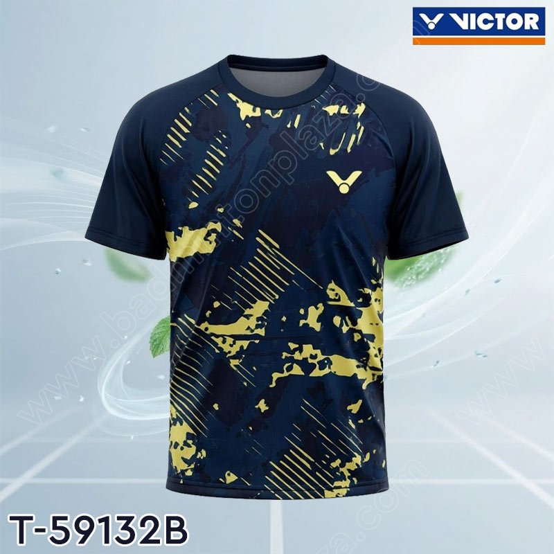 VICTOR T-59132 Knited T-Shirt Dark Blue (T-59132B)