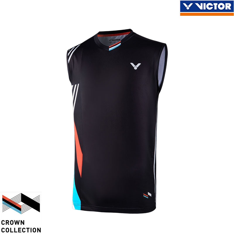 เสื้อยืดแขนกุด VICTOR 2021 Crown Colection Tournament สีดำ (T-CC101C)