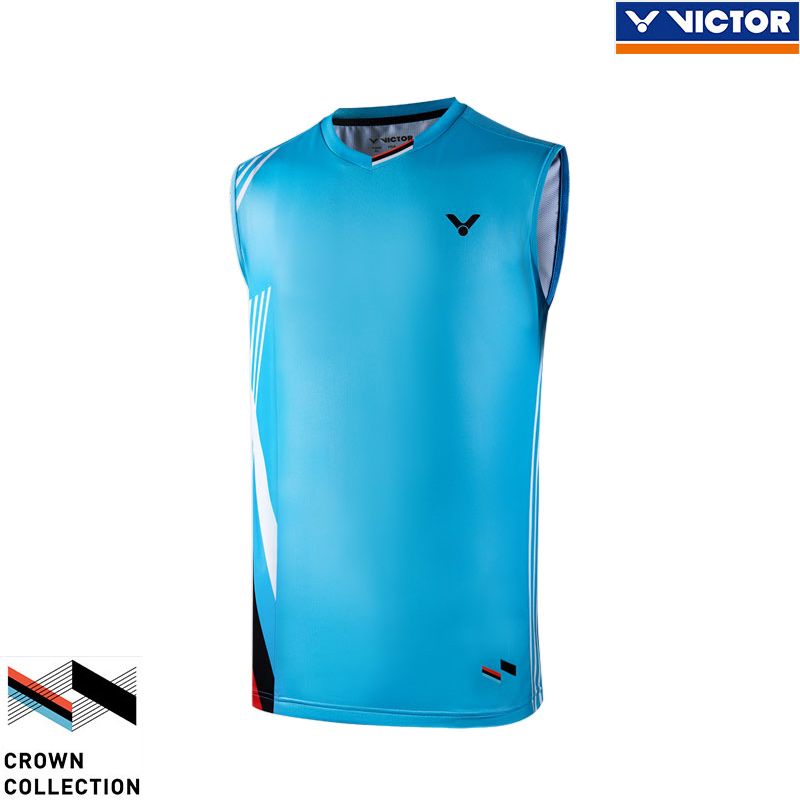 เสื้อยืดแขนกุด VICTOR 2021 Crown Colection Tournament สีชมพู-ฟ้า (T-CC101M)