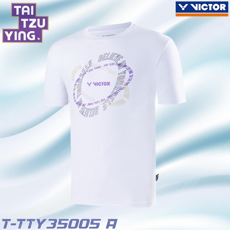 เสื้อกีฬาแบดมินตันวิคเตอร์ T-TTY35005 สีขาว (T-TTY35005A)