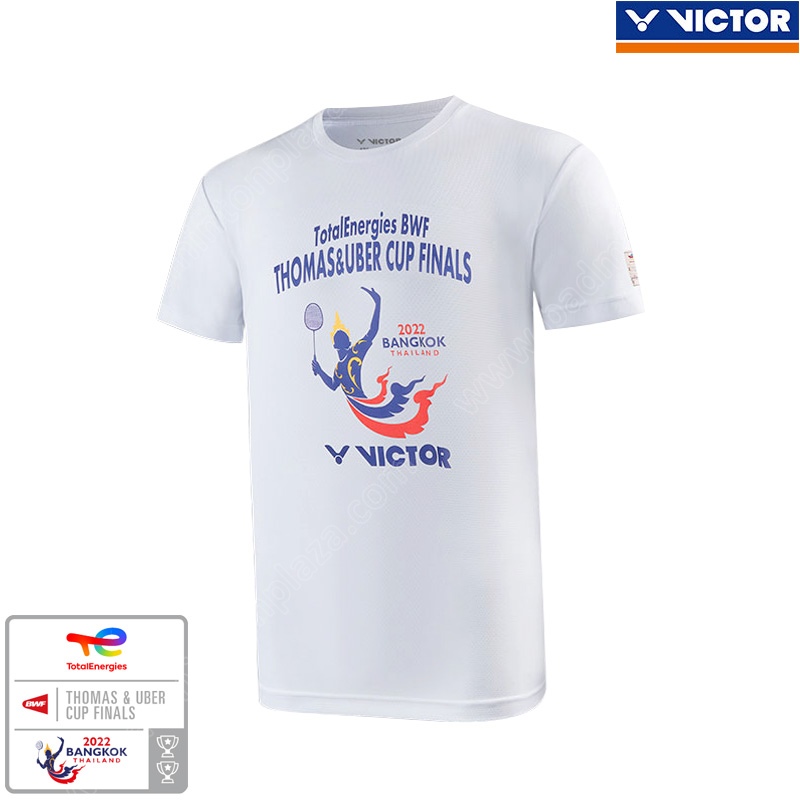 VICTOR 2022 BANGKOK THAILAND TotalEnergies BWF THOMAS UBER CUP FINALS T-SHIRT White (T-TUC22-A)