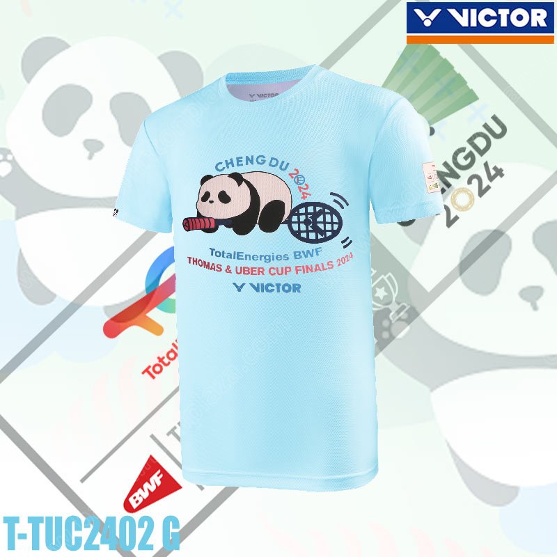 เสื้อยืดคอกลมวิคเตอร์  BWF Thomas & Uber Cup Finals 2024 สีเขียวอ่อน (T-TUC2402-G)