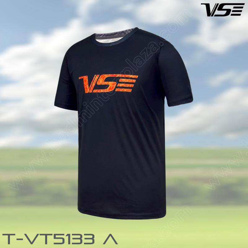 VS VT5133 Sports Round Neck Tee Black (T-VT5133A)