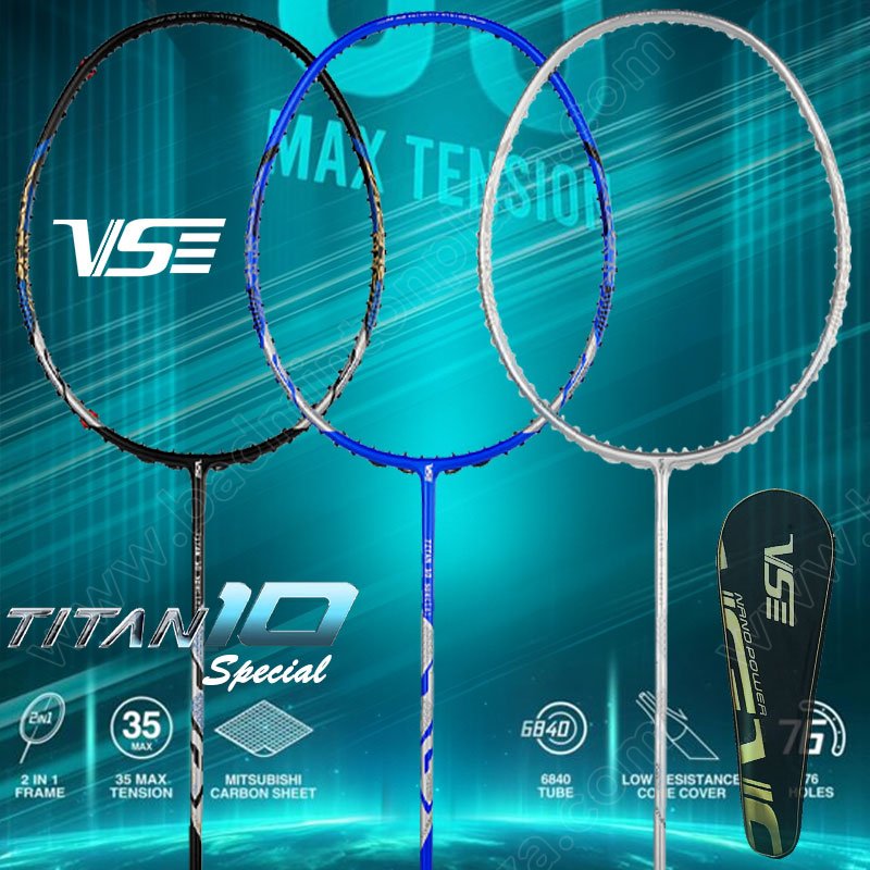 VS Badminton Racket TITAN 10 Special Free! String+Grip+Cover (TITAN-10S)