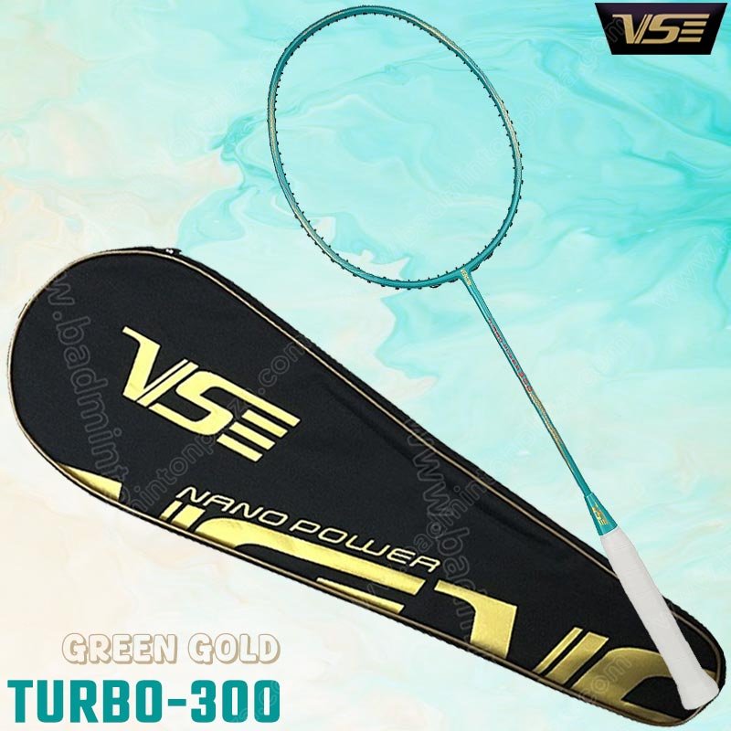 VS Badminton Racket NEW TURBO 300 Green/Gold  (TUR
