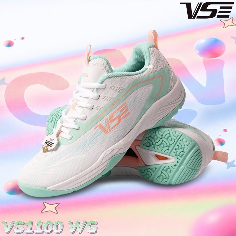 VS Badminton Shoes VS1100 WIDE CANDY White/Green (VS1100-WG)