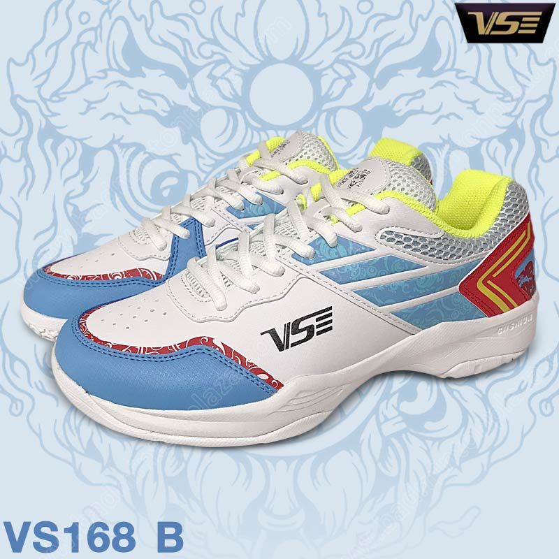 รองเท้าแบดมินตัน VS Lion Dance 165 สีขาว/ฟ้า (VS168B)